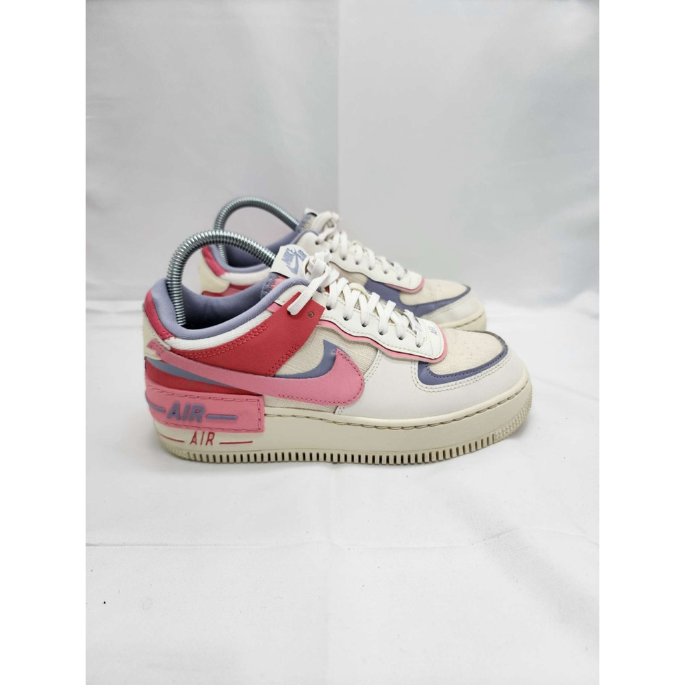 Nike Air Force 1 Shadow SE Women's Athletic Sneakers Summit White Pink Used 7